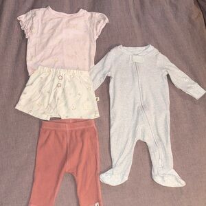 Baby girl organic clothes bundle